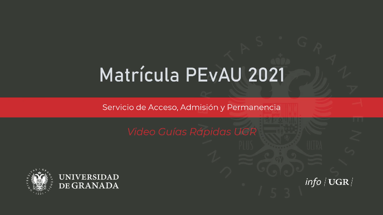 Imagen cabecera de guía rápida "Matrícula PEvAU" (versión mp4)